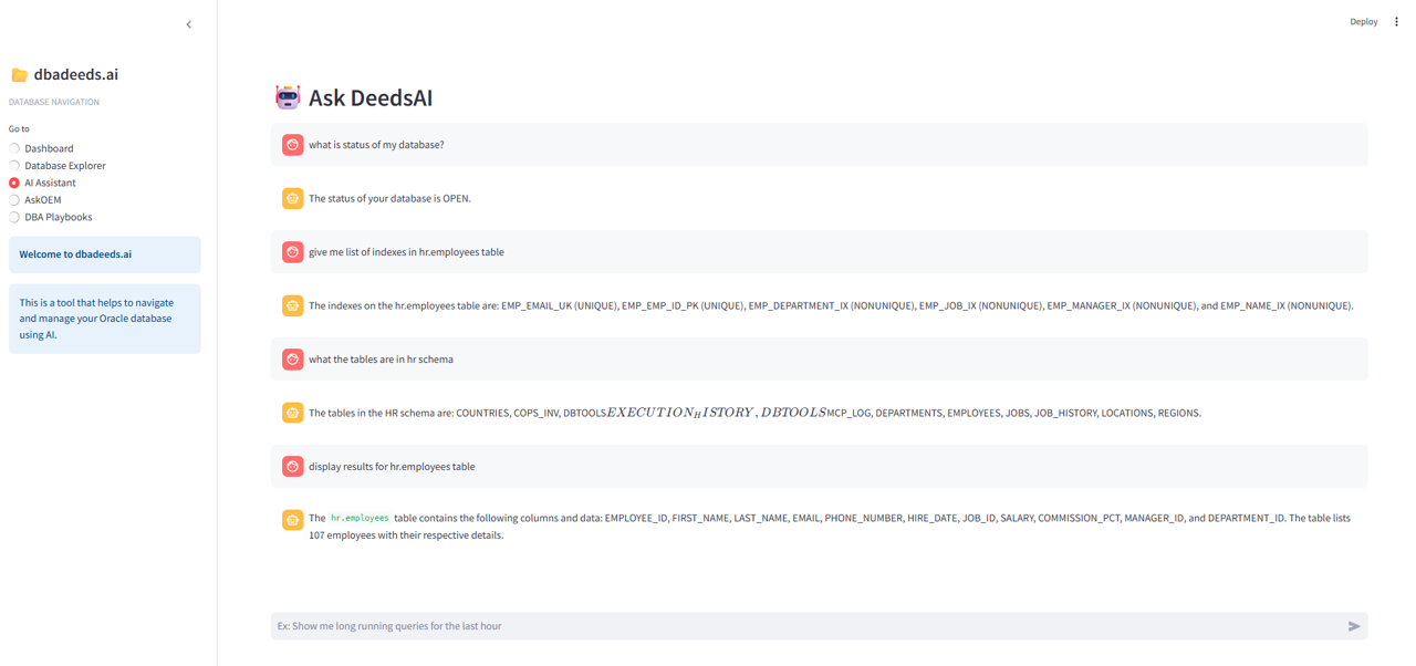 dbadeeds.ai – AI-Powered Database Operations Logo
